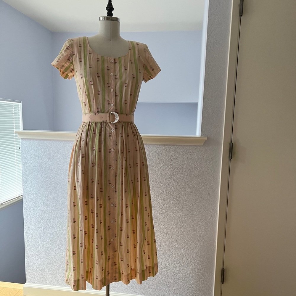 Liz Claiborne vintage 1980s dress, size 8 - Picture 2 of 9